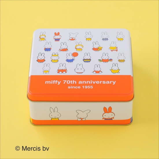 ミッフィー・メラニーサブレ10枚入70周年角缶