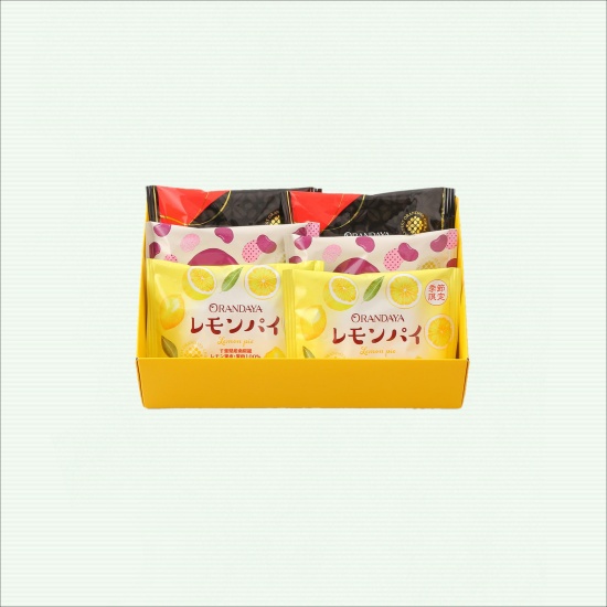 パイセレクション6個入(楽花生・あんこ・レモン)　　