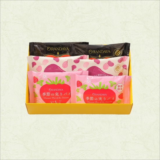 パイセレクション6個入(楽花生・あんこ・いちご)