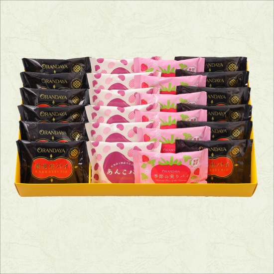 パイセレクション24個入(楽花生・あんこ・いちご)