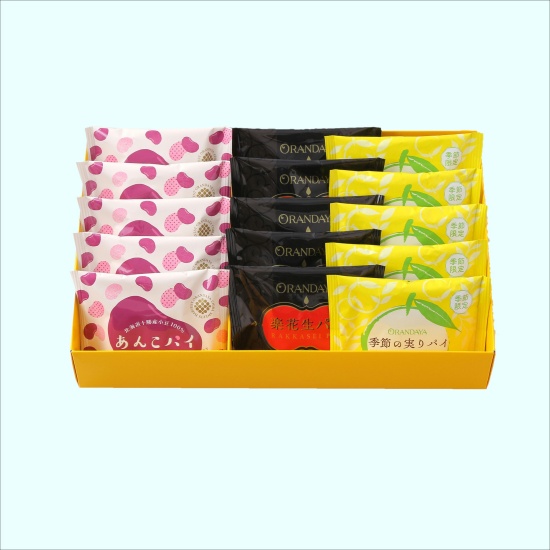 パイセレクション15個入(楽花生・あんこ・日向夏)　　